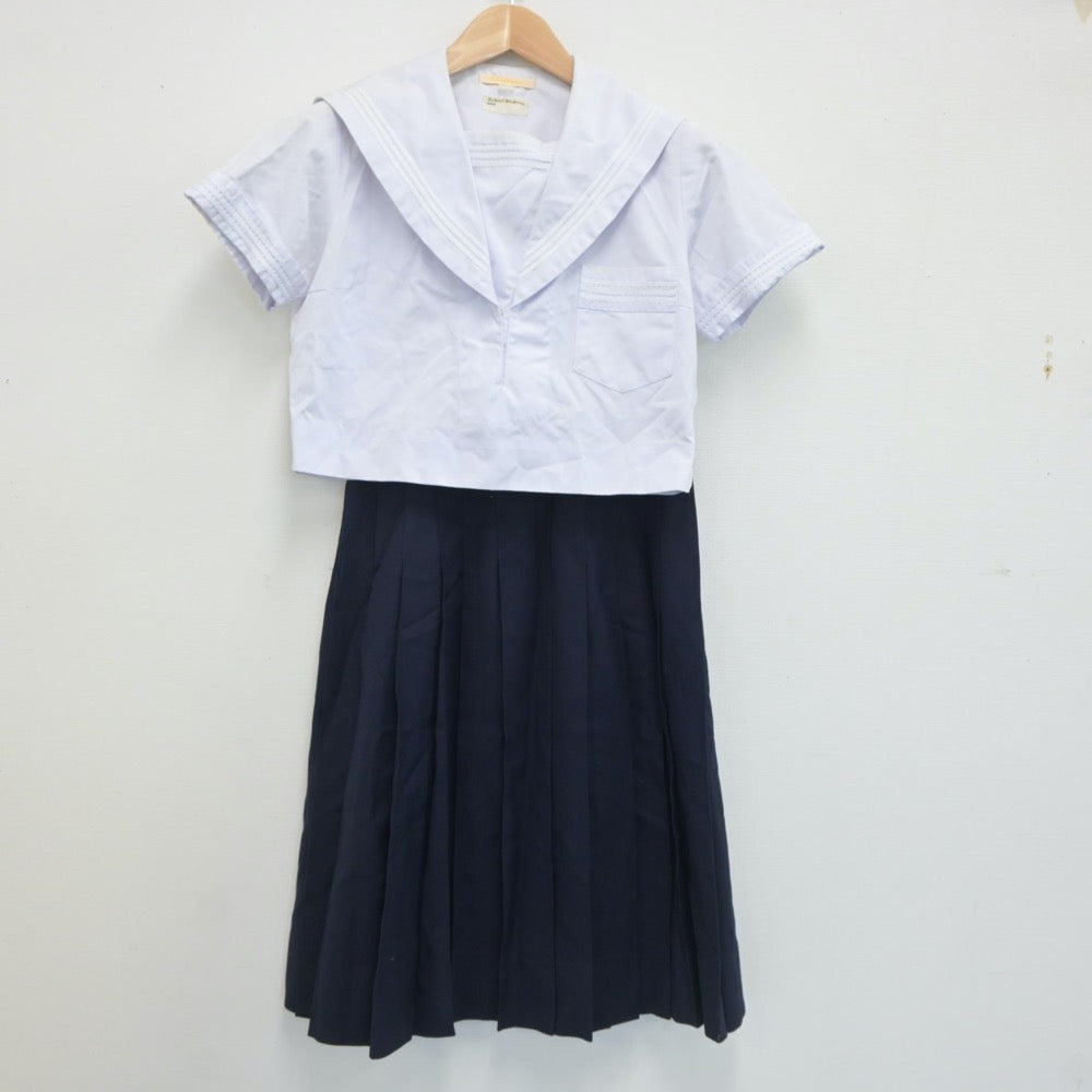 【中古】大阪府 大谷中学校・高等学校 女子制服 2点（セーラー服・スカート）sf019697