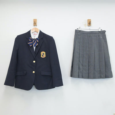 【中古】埼玉県 熊谷農業高等学校 女子制服 4点（ブレザー・シャツ・スカート）sf019701