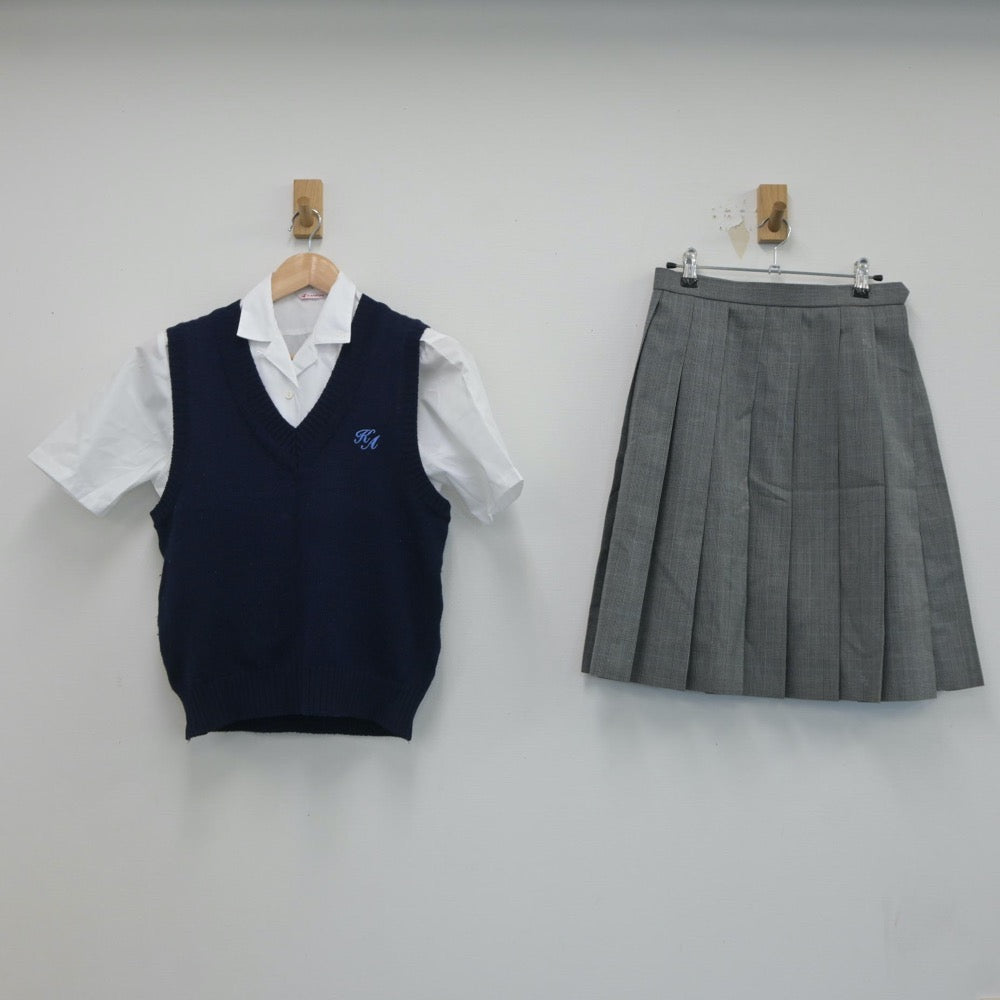 中古制服】埼玉県 熊谷農業高等学校 女子制服 3点（シャツ・ニットベスト・スカート）sf019702【リサイクル学生服】 | 中古制服通販パレイド