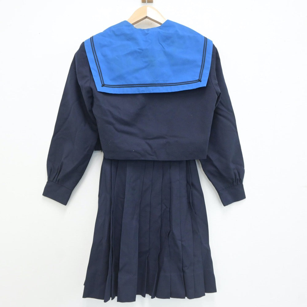 【中古】大阪府 夕陽丘高等学校 女子制服 2点（セーラー服・スカート）sf019708