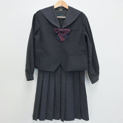 【中古】岩手県 岩手女子高等学校 女子制服 3点（セーラー服・スカート）sf019711