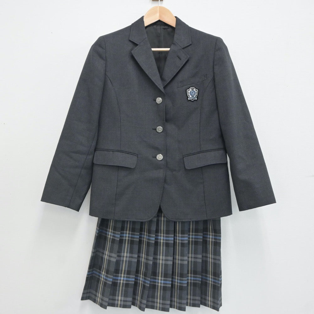 【中古】山形県 高畠高等学校 女子制服 3点（ブレザー・スカート）sf019714