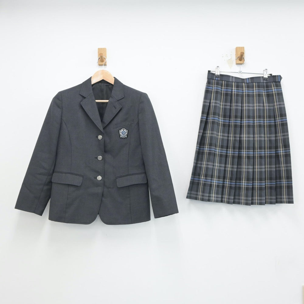 【中古】山形県 高畠高等学校 女子制服 3点（ブレザー・スカート）sf019714