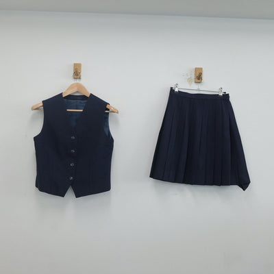 【中古】千葉県 八千代高等学校 女子制服 2点（ベスト・スカート）sf019717