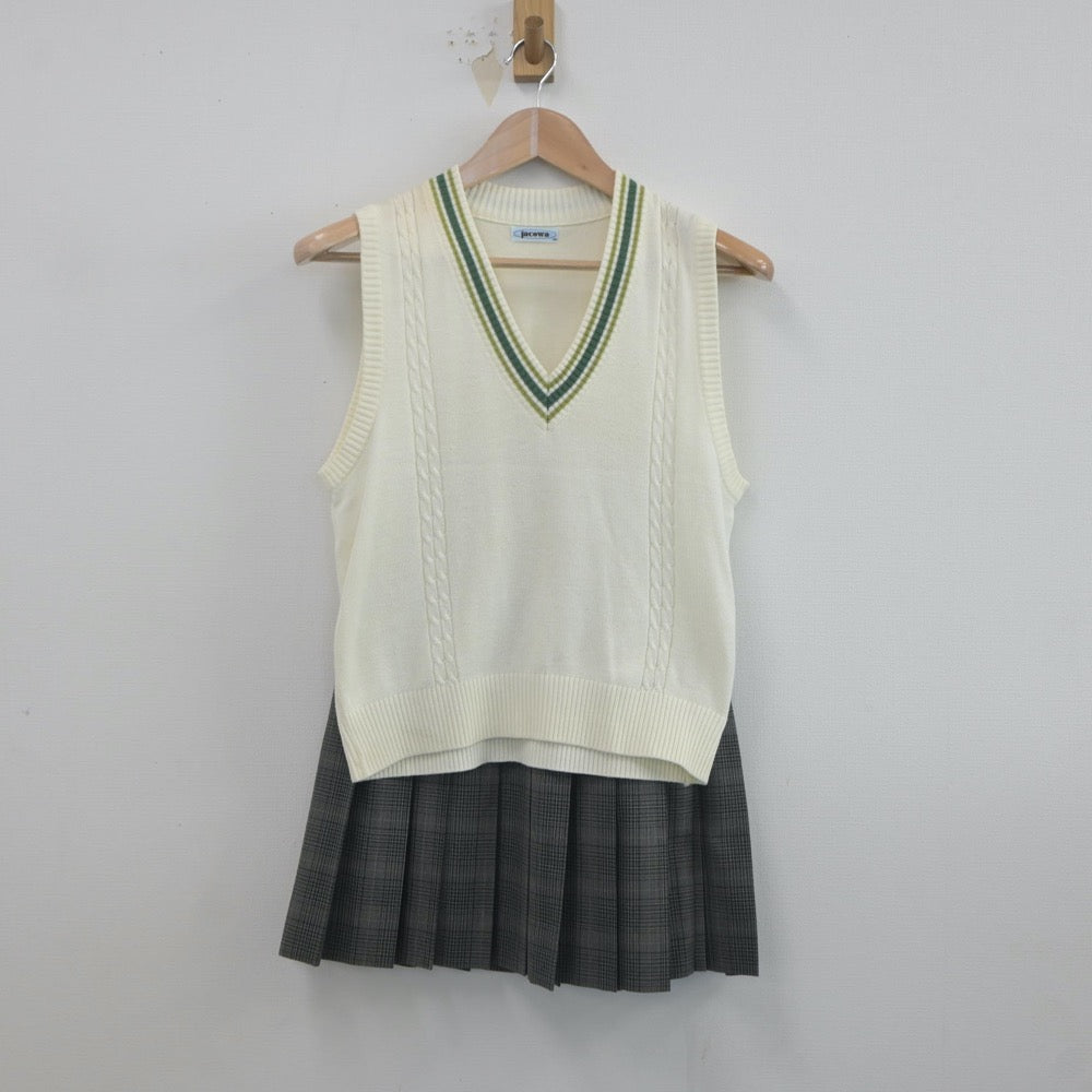 【中古】東京都 向陽台高等学校 女子制服 4点（ブレザー・ニットベスト・スカート）sf019724