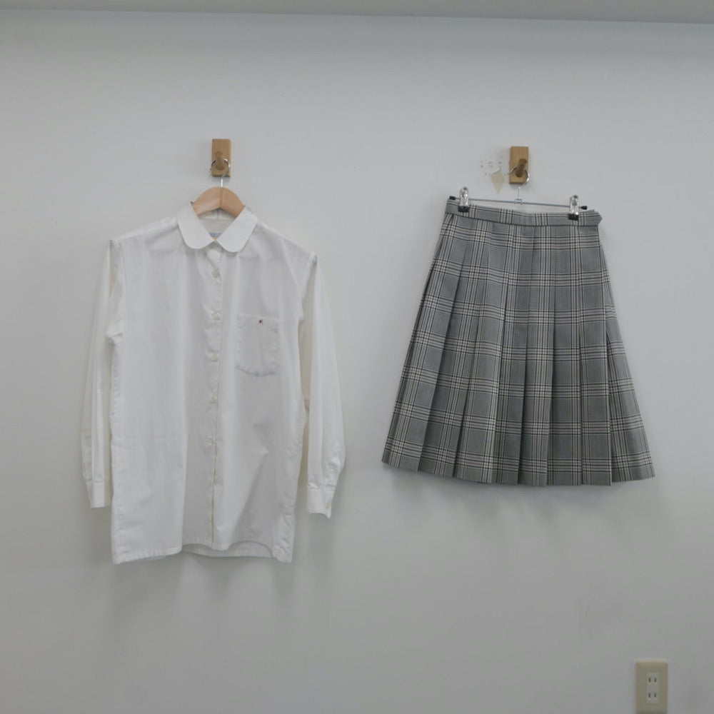 【中古】東京都 国士舘高等学校 女子制服 3点（シャツ・スカート）sf019731