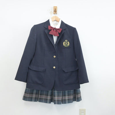 【中古】東京都 国士舘高等学校 女子制服 4点（ブレザー・シャツ・スカート）sf019732