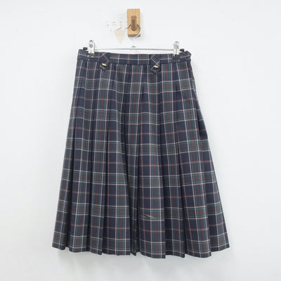 【中古】京都府 立命館宇治高等学校 女子制服 3点（ニットベスト・シャツ・スカート）sf019752