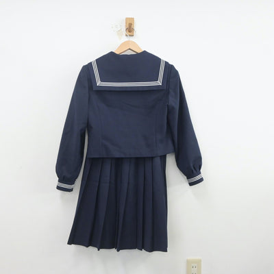 【中古】秋田県 御野場中学校 女子制服 3点（セーラー服・スカート）sf019758