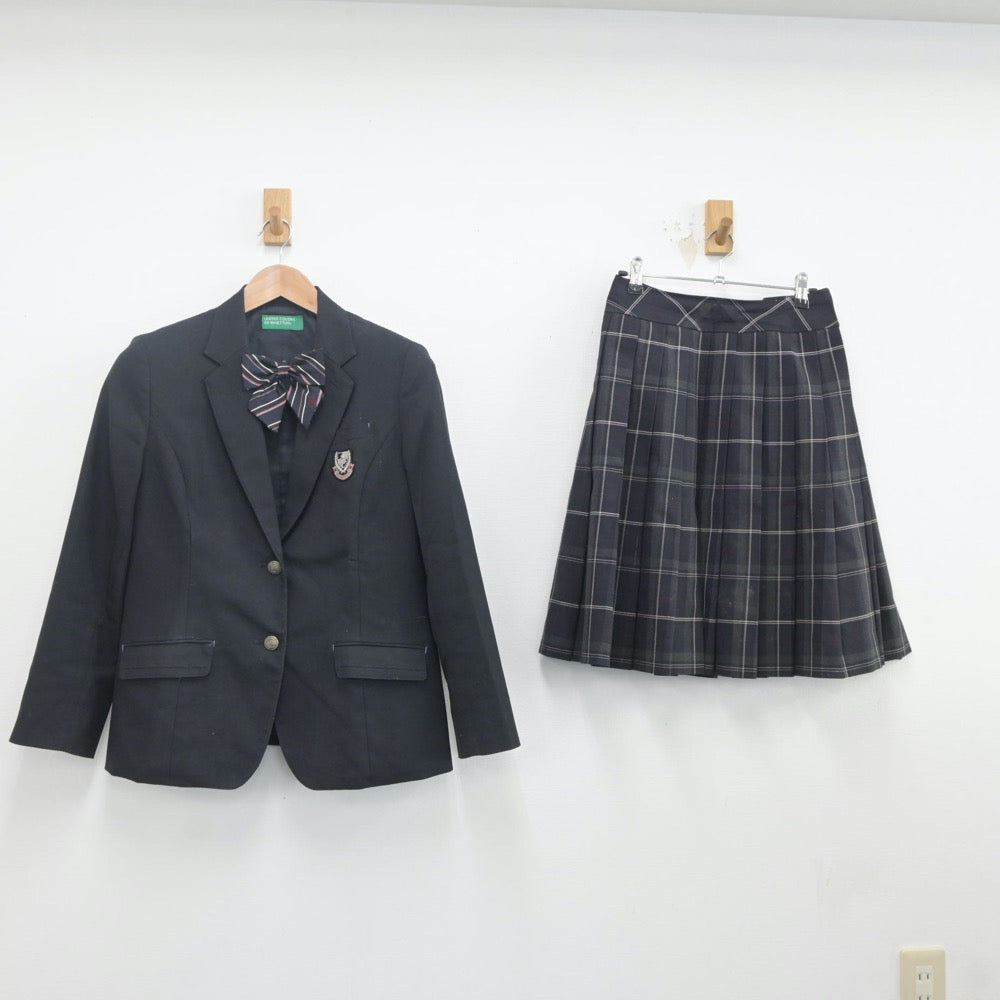 【中古】長崎県 西海学園高等学校 女子制服 3点（ブレザー・スカート）sf019763