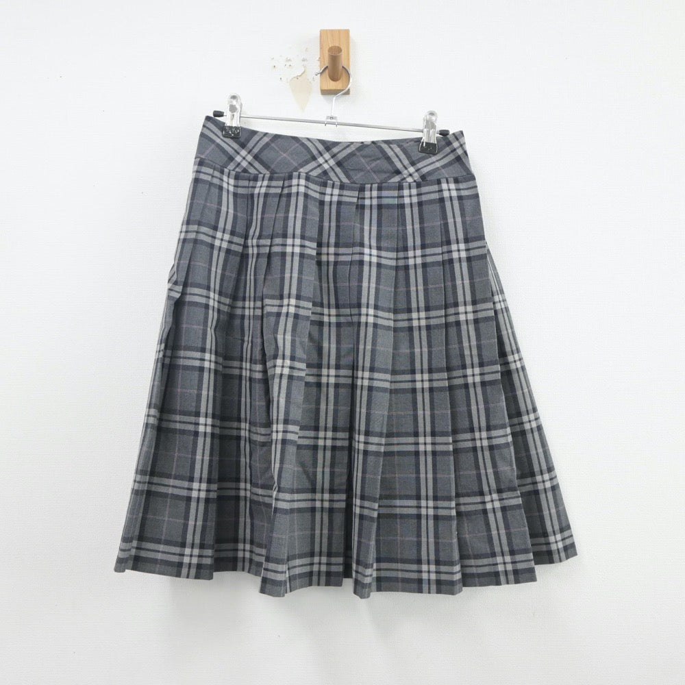 【中古】長崎県 西海学園高等学校 女子制服 3点（ニットベスト・シャツ・スカート）sf019764