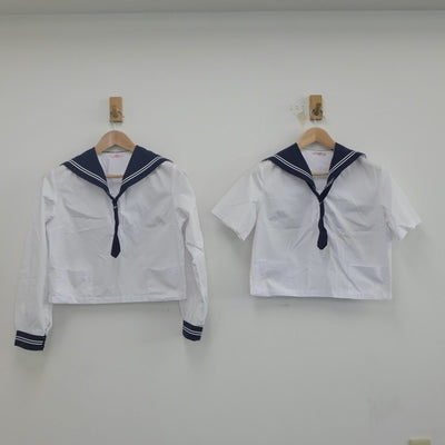 【中古】山形県 天童第一中学校 女子制服 4点（セーラー服）sf019770