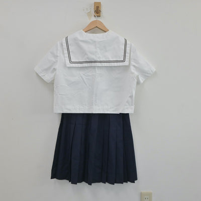 【中古】山形県 山形西高等学校 女子制服 4点（セーラー服・スカート）sf019773