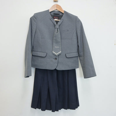 【中古】福岡県 東筑紫学園高等学校 女子制服 3点（ブレザー・スカート）sf019776