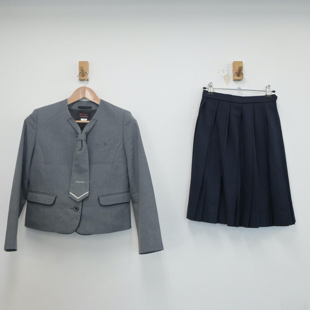 【中古】福岡県 東筑紫学園高等学校 女子制服 3点（ブレザー・スカート）sf019776