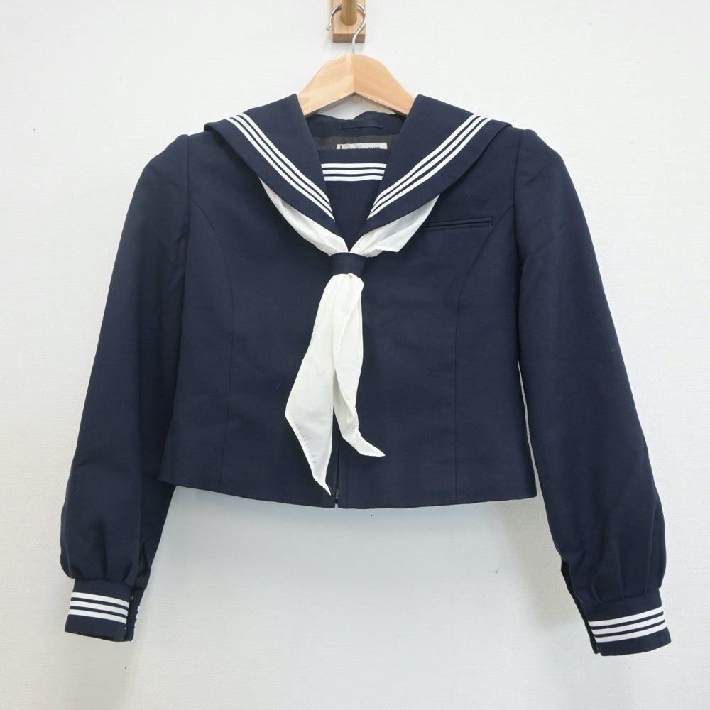 【中古】秋田県 大仙市立大曲中学校 女子制服 3点（セーラー服・スカート）sf019790