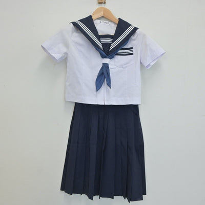 【中古】秋田県 大仙市立大曲中学校 女子制服 4点（セーラー服・スカート）sf019791