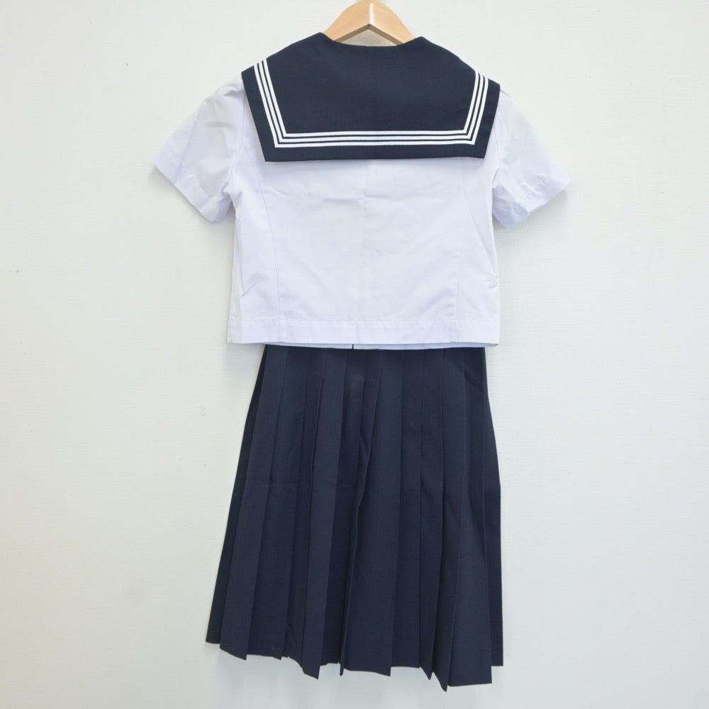 【中古】秋田県 大仙市立大曲中学校 女子制服 4点（セーラー服・スカート）sf019791