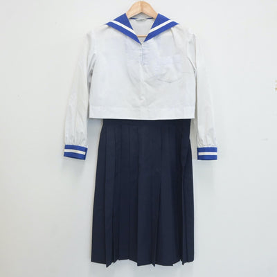 【中古】熊本県 熊本県立第一高等学校 女子制服 2点（セーラー服・スカート）sf019799