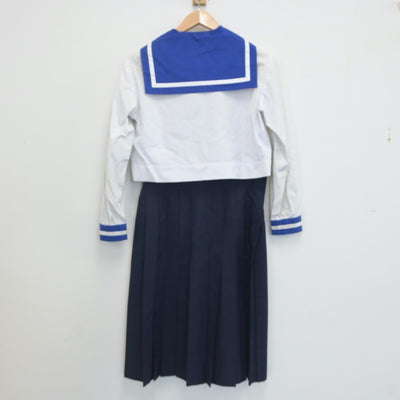 【中古】熊本県 熊本県立第一高等学校 女子制服 2点（セーラー服・スカート）sf019799