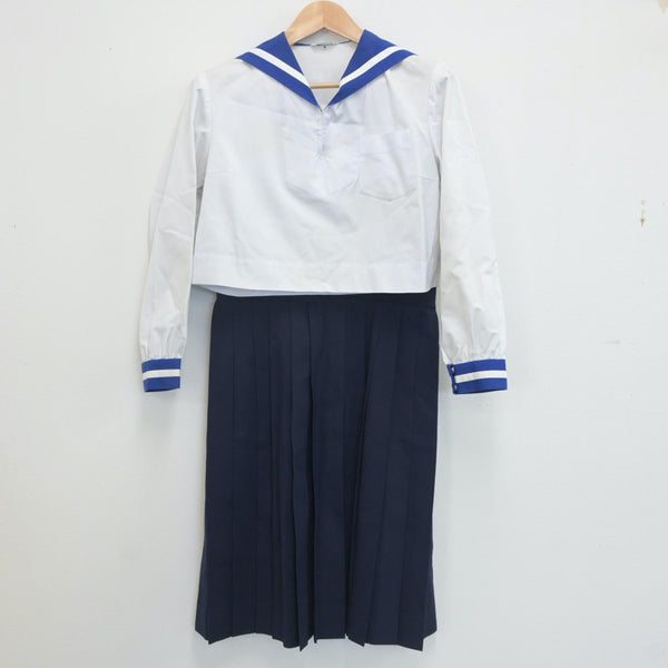 【中古】熊本県 熊本県立第一高等学校 女子制服 3点（セーラー服・スカート）sf019800