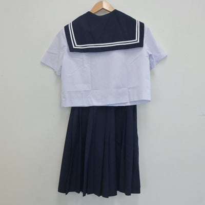 【中古】沖縄県 嘉手納中学校 女子制服 3点（セーラー服・スカート）sf019804