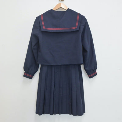 【中古】大阪府 吹田市立千里丘中学校 女子制服 3点（セーラー服・スカート）sf019807