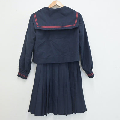 【中古】大阪府 吹田市立千里丘中学校 女子制服 3点（セーラー服・スカート）sf019808