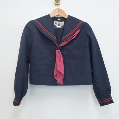 【中古】大阪府 吹田市立千里丘中学校 女子制服 3点（セーラー服・スカート）sf019808