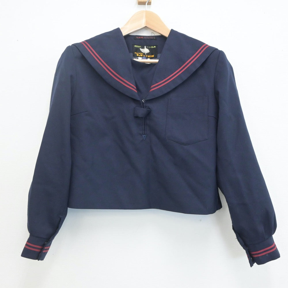 【中古】大阪府 吹田市立千里丘中学校 女子制服 2点（セーラー服・ニット）sf019809