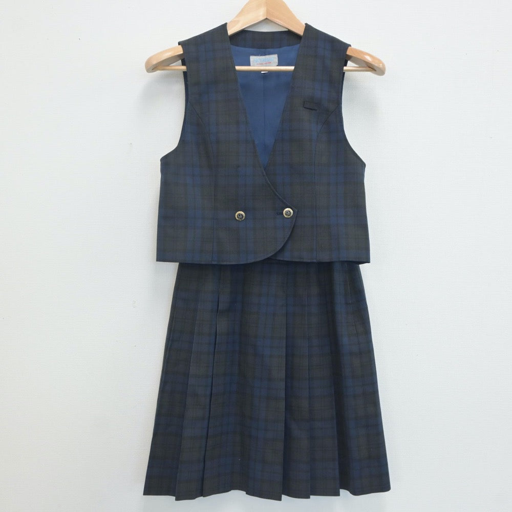 【中古】愛媛県 済美高等学校 女子制服 2点（ベスト・スカート）sf019812