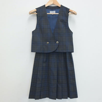 【中古】愛媛県 済美高等学校 女子制服 2点（ベスト・スカート）sf019812