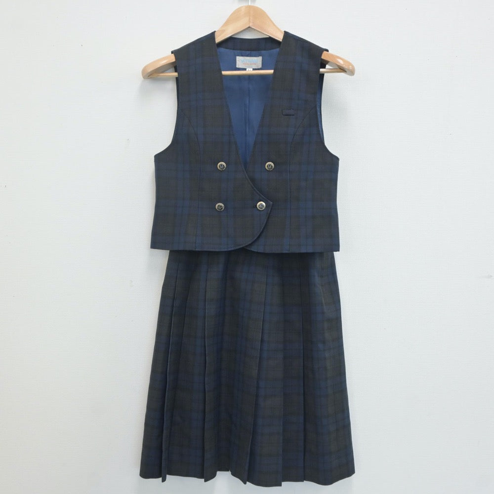 【中古】愛媛県 済美高等学校 女子制服 2点（ベスト・スカート）sf019813