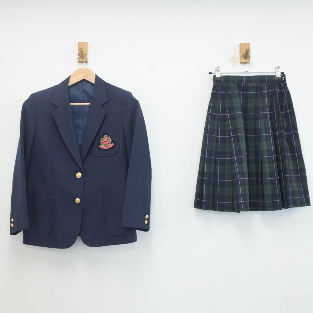 【中古】広島県 福山私立盈進高等学校 女子制服 2点（ブレザー・スカート）sf019817