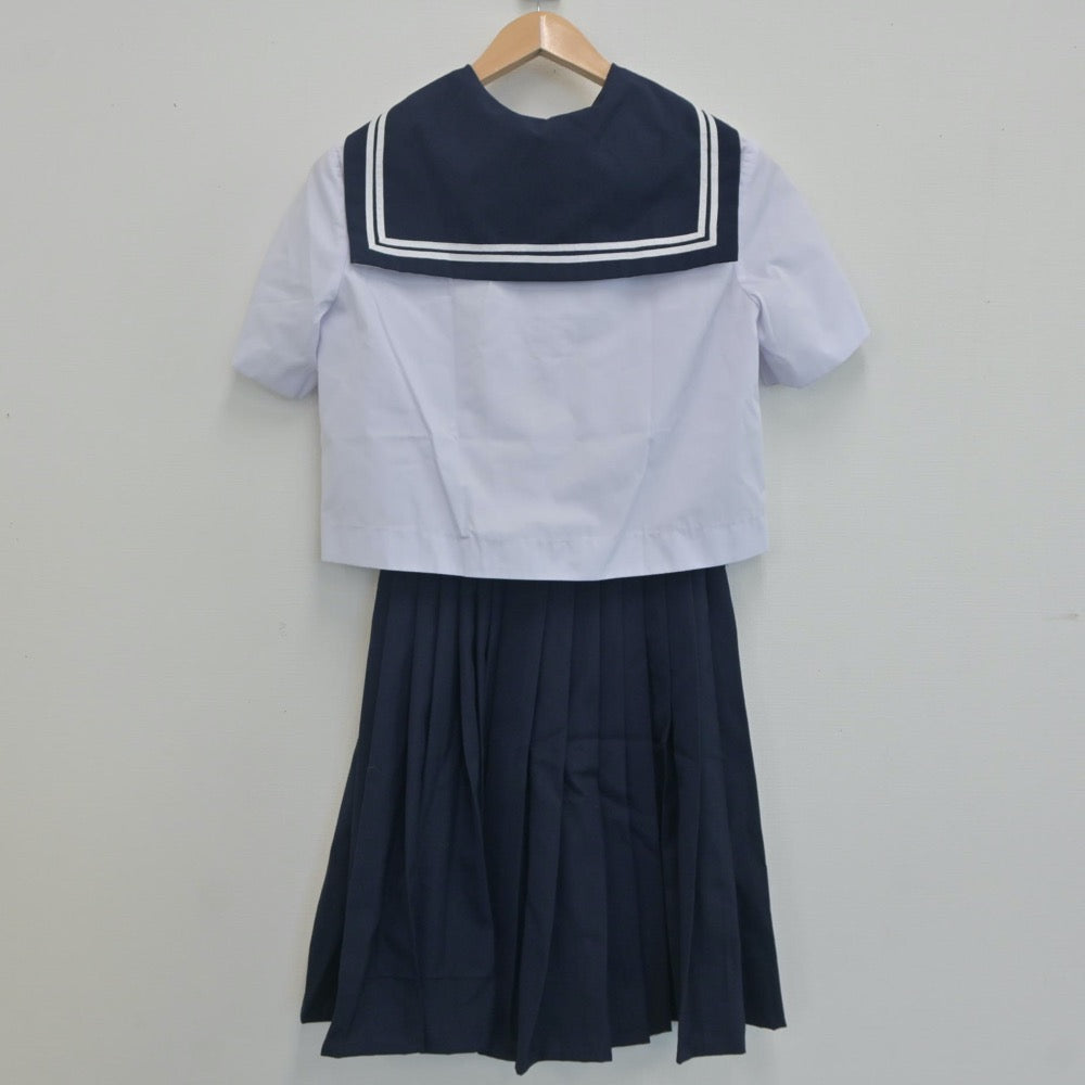 【中古】沖縄県 嘉手納中学校 女子制服 3点（セーラー服・スカート）sf019819