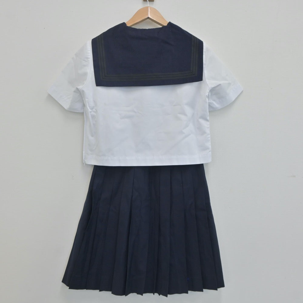 【中古】埼玉県 さいたま市立浦和高等学校 女子制服 4点（セーラー服・スカート）sf019827