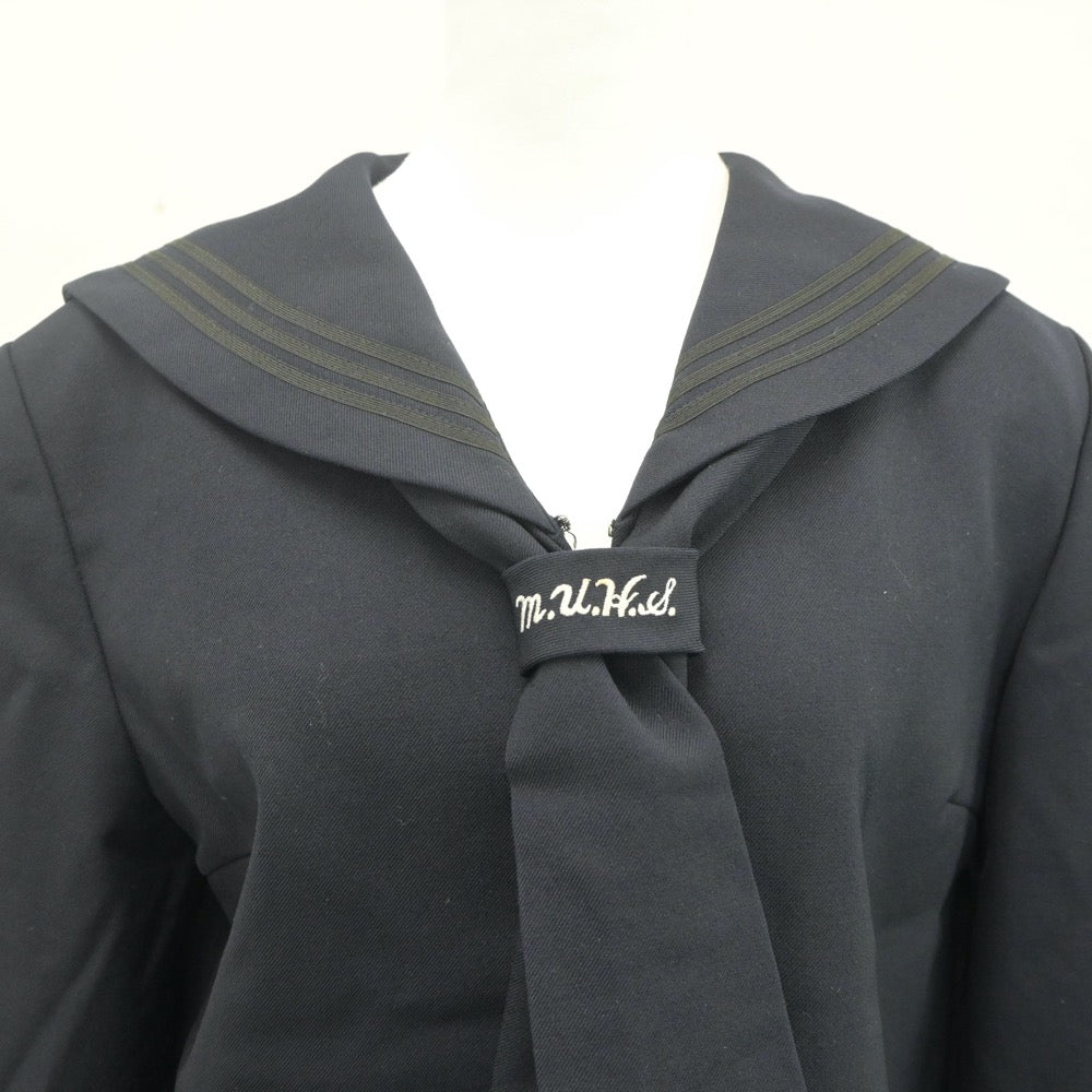 【中古】埼玉県 さいたま市立浦和高等学校 女子制服 3点（セーラー服・スカート）sf019829