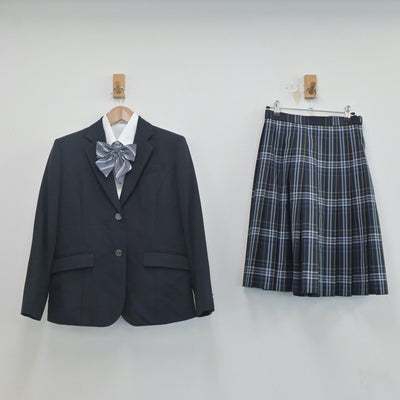 【中古】神奈川県 私立鵠沼高等学校 女子制服 4点（ブレザー・シャツ・スカート）sf019832