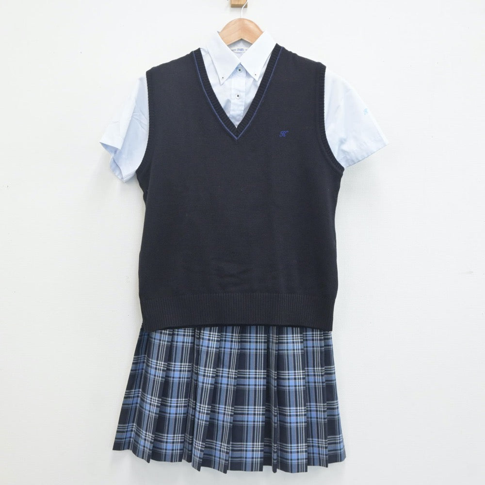 中古制服】神奈川県 私立鵠沼高等学校 女子制服 4点（ニットベスト・シャツ・スカート）sf019834【リサイクル学生服】 | 中古制服通販パレイド