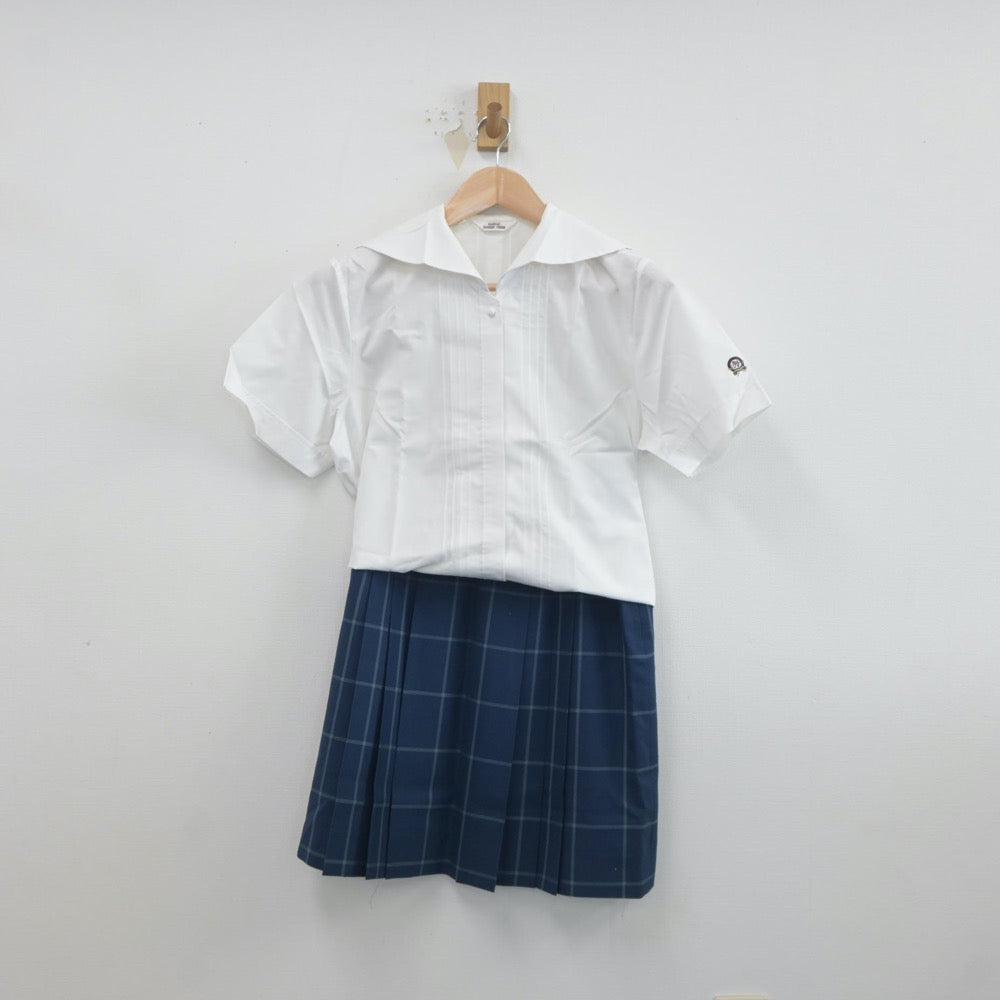 【中古】岐阜県 私立富田高等学校 女子制服 2点（セーラー服・スカート）sf019842