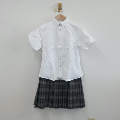 【中古】神奈川県 白鵬女子高等学校 女子制服 2点（シャツ・スカート）sf019846