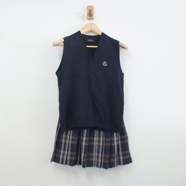 【中古制服】群馬県 東京農業大学第二高等学校 女子制服 3点（ニットベスト・ニット・スカート）sf019851【リサイクル学生服】 |  中古制服通販パレイド