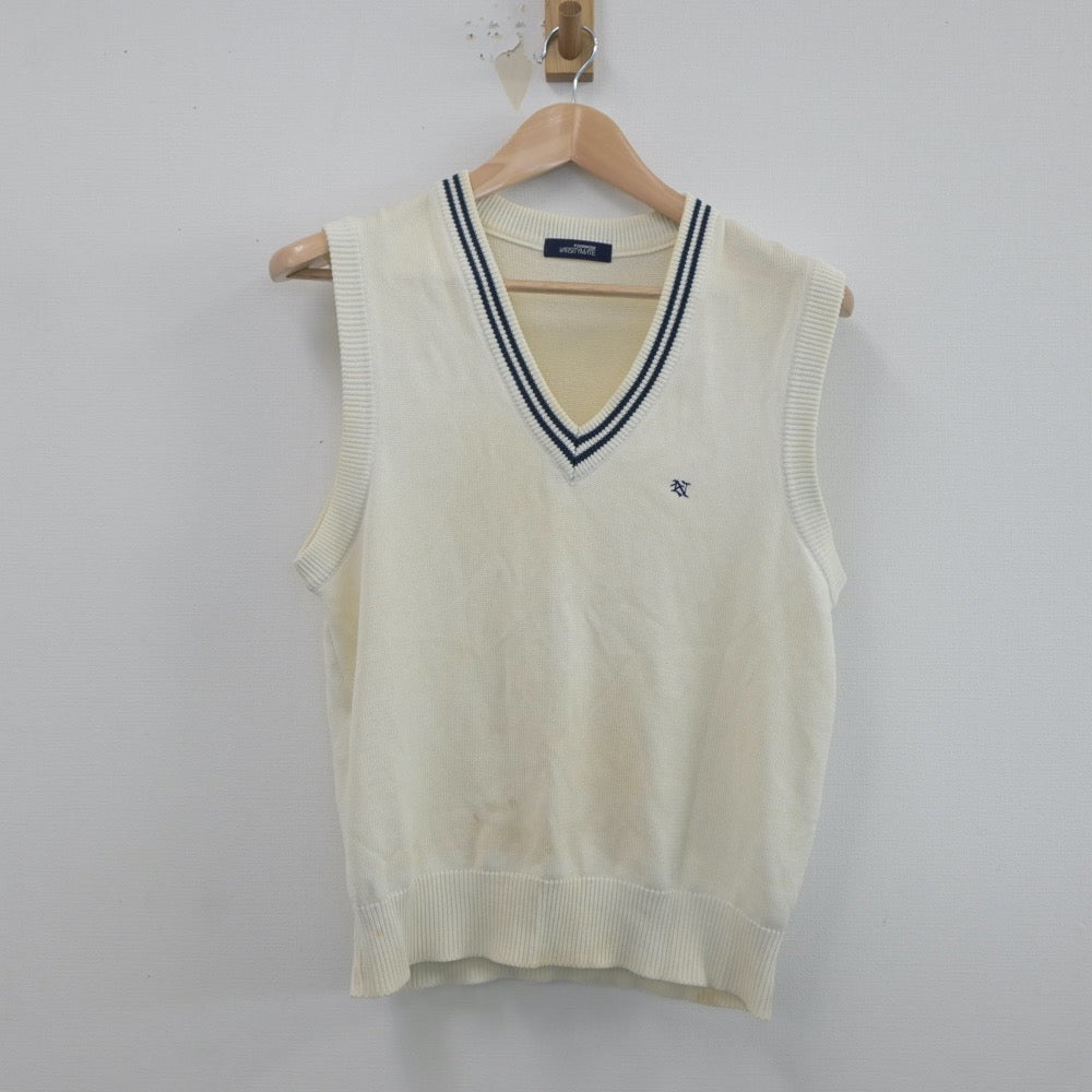 【中古】栃木県 佐野日大高等学校 女子制服 2点（ニット・ニットベスト）sf019867