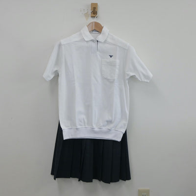 【中古】静岡県 湖東高等学校 女子制服 3点（ニットベスト・シャツ・スカート）sf019872