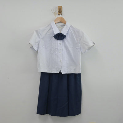 【中古】大分県 大分豊府高等学校 女子制服 4点（ベスト・シャツ・スカート）sf019873