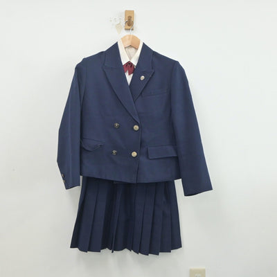 【中古】大分県 大分豊府高等学校 女子制服 5点（ブレザー・ニット・シャツ・スカート）sf019874