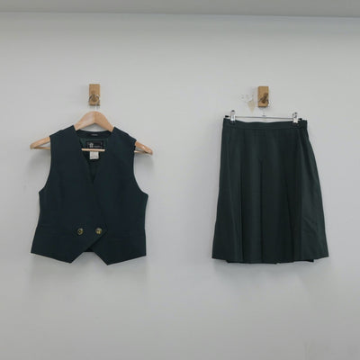 【中古】三重県 セントヨゼフ女子高等学校 女子制服 2点（ベスト・スカート）sf019877