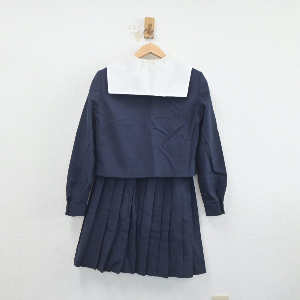 【中古】大分県 大分商業高等学校 女子制服 4点（セーラー服・ニット・スカート）sf019881