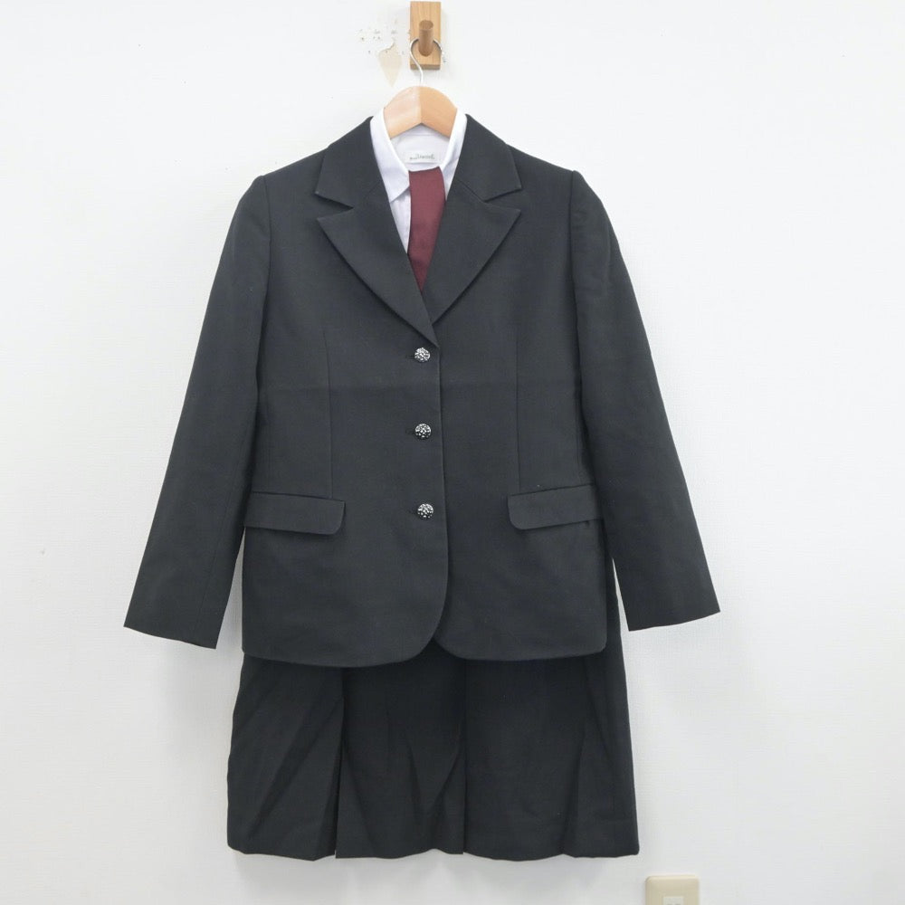 【中古】京都府 京都芸術高等学校 女子制服 5点（ブレザー・ニット・シャツ・スカート）sf019882