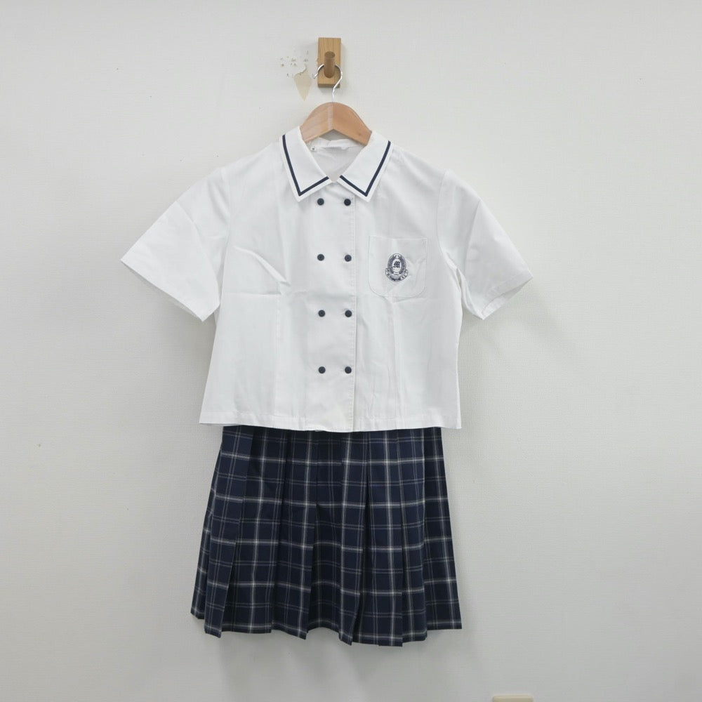 【中古】愛媛県 新居浜南高等学校 女子制服 3点（シャツ・スカート）sf019887